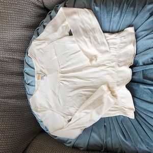 TKS New Girl's Long sleeve Ivory shirt